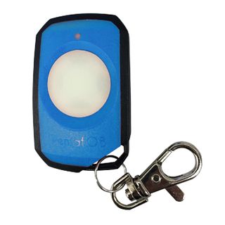 ELSEMA, PentaFOB Transmitter, 1 Channel, Large button, Hand held pendant/keyring, 433 MHz FM signal, Includes 3.3V battery, Blue