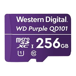 WESTERN DIGITAL, Purple Surveillance 256GB MicroSD SDXC, Read/Write 100/60MB/s.
