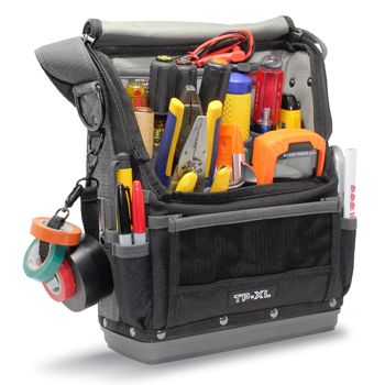 VETO PRO PAC, Tech Series, Medium HVAC technician tool bag, Closed style, 30 vertical tool pockets, Tablet pocket, Magnetic screw catcher, Weather resistant fabric, 254(L) x 165(W) x 330(H)mm