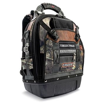 VETO PRO PAC, Tech Series, Camouflage Back pack, HVAC technician tool bag, Closed style, 56 tiered pockets, 4 storage platforms, Weather resistant base & fabric, 361(L) x 248(W) x 546(H)mm