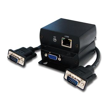 XTENDR, Active Hi-Resolution VGA Cat5e extender, 1080p at 50m, 720p at 70m, No power required at receiver, Requires power at transmitter (supplied), 12V DC, 300mA (max)