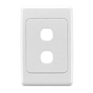 DATAMASTER, 2000 Series, Wall switch plate, Two gang, White