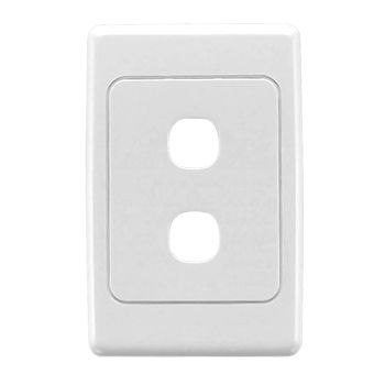 DATAMASTER, 2000 Series, Wall switch plate, Two gang, White