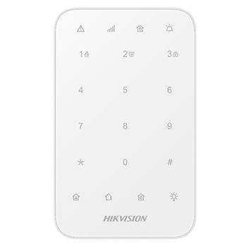 HIKVISION, AX Pro, Wireless Keypad, 433MHz, Two-way, Tri-X wireless technology, Stay/away arming, Output control, 4xAA batteries
