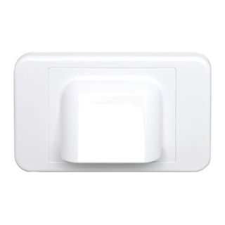 NETDIGITAL Bullnose Wallplate, Brush cover, White