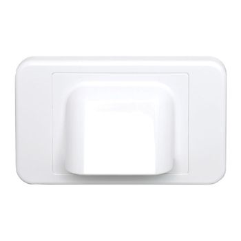 NETDIGITAL Bullnose Wallplate, Brush cover, White