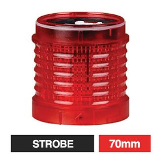 QLIGHT, QT Series, Modular light tower, RED, Strobe light module, 65mm high, 70mm, IP65, 12V DC