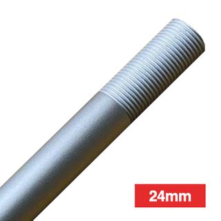 QLIGHT, Mounting Pole for LED signal and tower lights, Threaded Metal pole, 24mm pole diameter, 172mm length, suits SZ24 and SL24