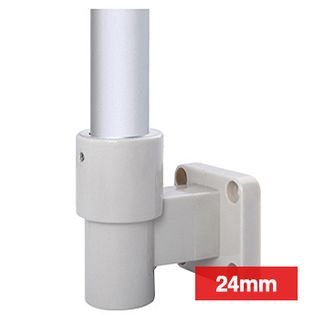 QLIGHT, Mounting bracket for LED signal and tower lights, Wall mounting pole, Polycarbonate mount, Metal pole, 24mm pole diameter