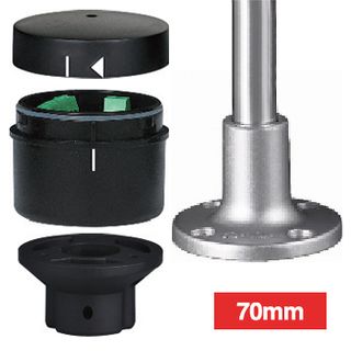 QLIGHT, QT70L Signal tower light base kit, includes Top cover, Base, Pole mount, Pole and SZ24 surface mount