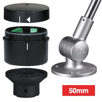 QLIGHT, QT50L Signal tower light base kit, includes Top cover, Base, Pole mount, Pole and SL18 adjustable surface mount