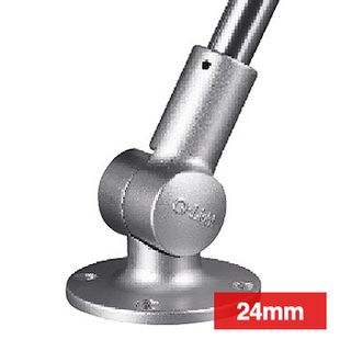 QLIGHT, Mounting bracket for LED signal and tower lights, Adjustable metal cabinet mount, 180 degree adjustment, Zinc mount, Requires metal pole, 24mm pole diameter