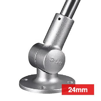 QLIGHT, Mounting bracket for LED signal and tower lights, Adjustable metal cabinet mount, 180 degree adjustment, Zinc mount, Metal pole, 24mm pole diameter
