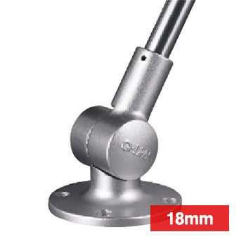 QLIGHT, Mounting bracket for LED signal and tower lights, Adjustable metal cabinet mount, 180 degree adjustment, Zinc mount, Metal pole, 18mm pole diameter