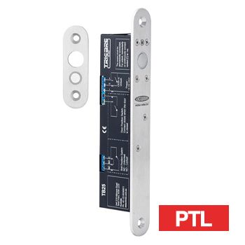 PADDE, Dropbolt, Stainless steel, Vertical/horizontal orientation, Fail safe, Bolt and door monitoring, 12 - 24V DC, 210mA/90mA (Holding) or 1100mA/1000mA (Peak).