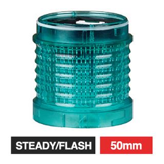 QLIGHT, QT Series, Modular light tower, GREEN, Steady/Flashing module, 50mm high, 50mm, IP65, 12V DC