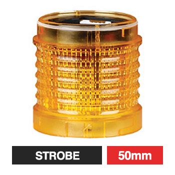 QLIGHT, QT Series, Modular light tower, AMBER, Strobe light module, 50mm high, 50mm, IP65, 12V DC