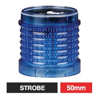 QLIGHT, QT Series, Modular light tower, BLUE, Strobe light module, 50mm high, 50mm, IP65, 12V DC