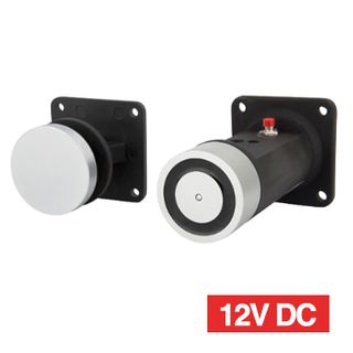 LOX, Electromagnetic door holder, Wall mount with 108mm extension, Wall mount, With release button, 25kg holding force, 12V DC, 160mA.
