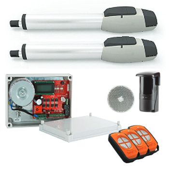 ELSEMA, Dual Swing Gate Kit, 2 x Arm Gate Motors, 1 x MC24E Gate Controller, 3 x Pentafob remotes, 1 x Reflector Beam.