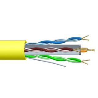 CABLE, Cat6A 4 pair 8 x 1/0.51 UTP YELLOW, 305m box.