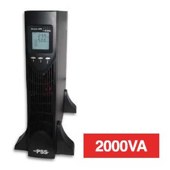 PSS, Enduro series UPS, 2000VA, Double conversion, True online, Includes battery pack for 7min back up time @ 1800W, 2RU, 86.5 x 440 x 600 (HxWxD), 26.3kg, Rack or Tower