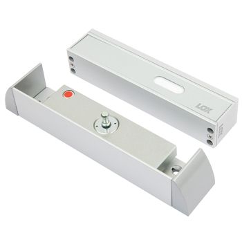LOX, Mechanical electromagnetic lock, Single door, OUTWARD opening, Surface mount, Monitored, 1000kg holding force, 4 hour fire rated, 194(L) x 35(H) x 30(D)mm, 12VDC/24VDC, 350/175mA