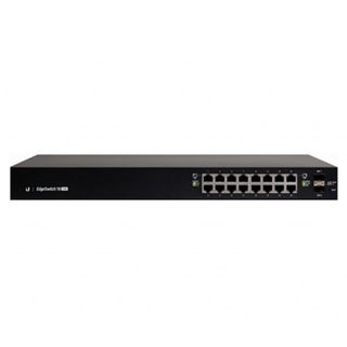 UBIQUITI, 16 Port EdgeSwitch, 16x Gigabit POE ports, 2x SFP ports, Max 17W per port, -5 to 40 degrees operating temperature, 443(W) x 43(H) x 221(D)mm.