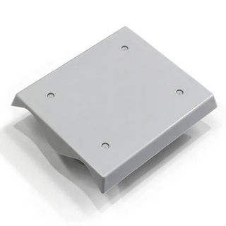 CORRYPLATE, Flat plate with contoured mounting for Corrugated Iron panels, Small - 2 Span, 133mm X 150mm (WxH), ABS Plastic, SHALE GREY