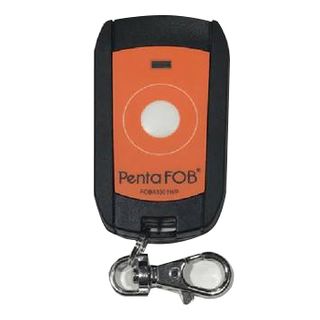 ELSEMA, PentaFOB Transmitter, 1 Channel, Small button, Hand held pendant/keyring, 433 MHz FM signal, Includes 3.3V battery, IP67 weather resistant, Orange