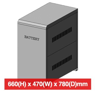 PSS, Battery bank for PSS Enduro UPS, 2 shelves holds up to 60 x 9Ah batteries, 780mm x 470mm x 660mm (DxWxH), must be quoted by PSS for batteries/run time.