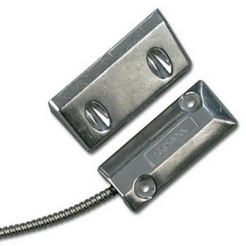 SENTROL, Reed switch, Magnetic contact for overhead doors, 3" gap, Closed loop, Includes 18" stainless steel armoured cable,