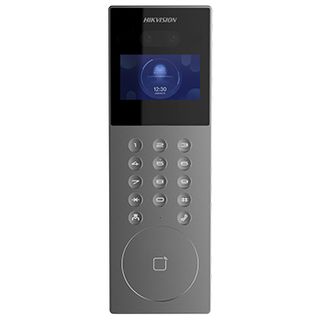 HIKVISION, Intercom, Gen 2, Video Facial recognition IP Apartment door station, 5,000 faces, 25,000 card (Mifare), 4.3" LCD touch screen, 2MP camera, Ultra-wide 120 degree angle, IP65, 12V DC, 1.2A