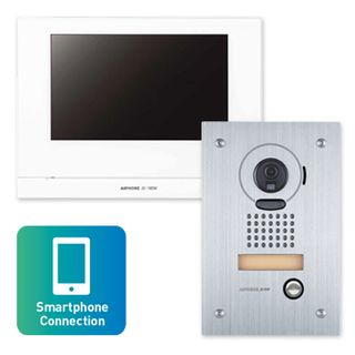 AIPHONE, JO Series, WIFI Video intercom kit, Colour, Hands free, JOS-1FW kit includes 1 x JO1MDW master station, 1 x JODVF flush mount vandal door station, 1x power supply