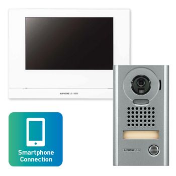 AIPHONE, JO Series, WIFI Video intercom kit, Colour, Hands free, JOS-1VW kit Includes 1 x JO1MDW master station, 1 x JODV surface mount vandal door station, 1x power supply