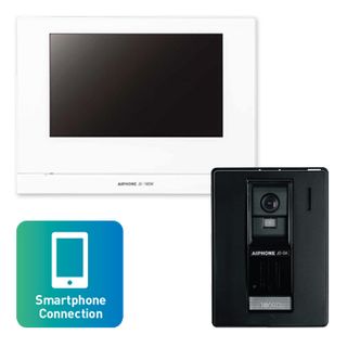 AIPHONE, JO Series, WIFI Video intercom kit, Colour, Hands free, Includes 1 x JO1MDW master station, 1 x JODA surface mount plastic door station, 1x power supply