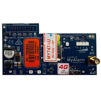 DIGIFLEX, 4G GPRS interface module, Dual carrier, CAT1 equivalent, includes Antenna, Suits Solution 6000, requires MyAlarm SIM subscription.