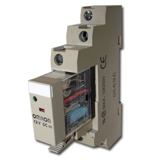 OMRON, Relay, 12V DC, SPDT, 240V AC 10A contacts with barrier isolation, Includes 1078YK base,