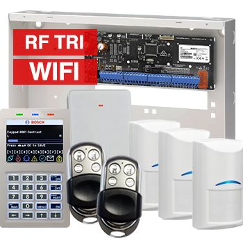 BOSCH, Solution 6000, Alarm kit, Includes CC615PB IP panel, CP737B Wifi Prox LCD keypad, 3x RFDL-11 wireless Tritech detectors, RFRC-STR2 Radion receiver, 2x HCT4UL transmitters