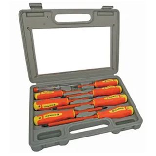 CABAC, Screwdriver set, 8 piece with cary case, Includes 1 x tester, 3 x phillips and 4 x slotted screwdrivers, 1000V insulated