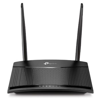 TP LINK, 300Mbps wireless N 4G LTE router, Sim card slot, 1xWAN/LAN & 1x LAN port, 2.4 GHz Wifi.