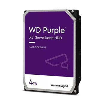 WESTERN DIGITAL, WD Purple Surveillance Edition (24/7) hard drive (HDD), 4000Gb (4TB), 64MB Cache, 5400RPM, 3.5" form factor, SATA 6 Gb/s interface
