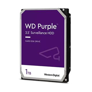 WESTERN DIGITAL, WD Purple Surveillance Edition (24/7) hard drive (HDD), 1000Gb (1TB), 64MB Cache, 5400RPM, 3.5" form factor, SATA 6 Gb/s interface