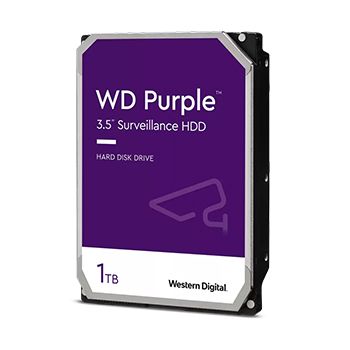 WESTERN DIGITAL, WD Purple Surveillance Edition (24/7) hard drive (HDD), 1000Gb (1TB), 64MB Cache, 5400RPM, 3.5" form factor, SATA 6 Gb/s interface