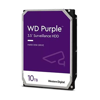 WESTERN DIGITAL, WD Purple Surveillance Edition (24/7) hard drive (HDD), 10000Gb (10TB), 256MB Cache, 7200RPM, 3.5" form factor, SATA 6 Gb/s interface