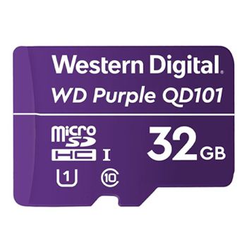 WESTERN DIGITAL, Purple Surveillance 32GB MicroSD SDXC, Read/Write 100/60MB/s.