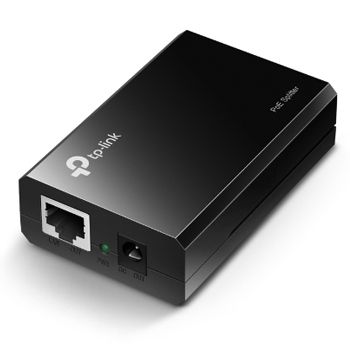 TP LINK, Power Splitter, single POE input & single ethernet out along with a selectable 5V/9V/12V DC (2A/1A/1A) output, powered by POE, 81x54x24mm