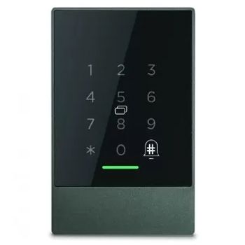 SCHLAGE, OMNIA Keypad/Controller, Black, Aluminium/Tempered Glass, Prox/PIN/App control, BLE, Relay 1A max, 9-16V DC, IP66, 79x129x15mm (WxHxD).