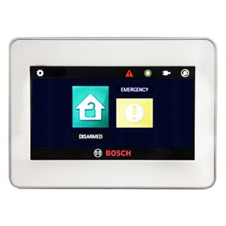 BOSCH, Solution 2000/3000, Keypad, 4.3” touch screen, Graphic LCD, White, Touch to arm feature, works with older series Bosch panels (Sol 880, 16, etc.)