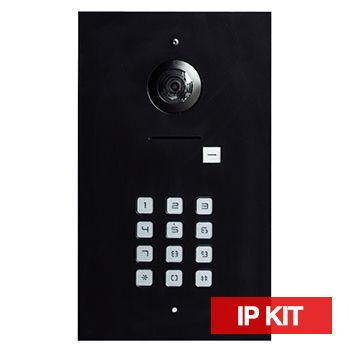 BOUJEE BOXES, Door station & keypad flush mount facia kit to suit HIKVISION devices, BLACK powdercoated plate, Includes DS-KD8003-IME1, DS-KD-KP & DS-KD-ACF2/PLASTIC